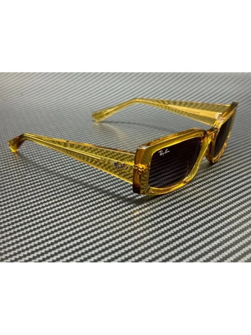 New Ray Ban Men Transparent Yellow Sunglasses 54-21-140